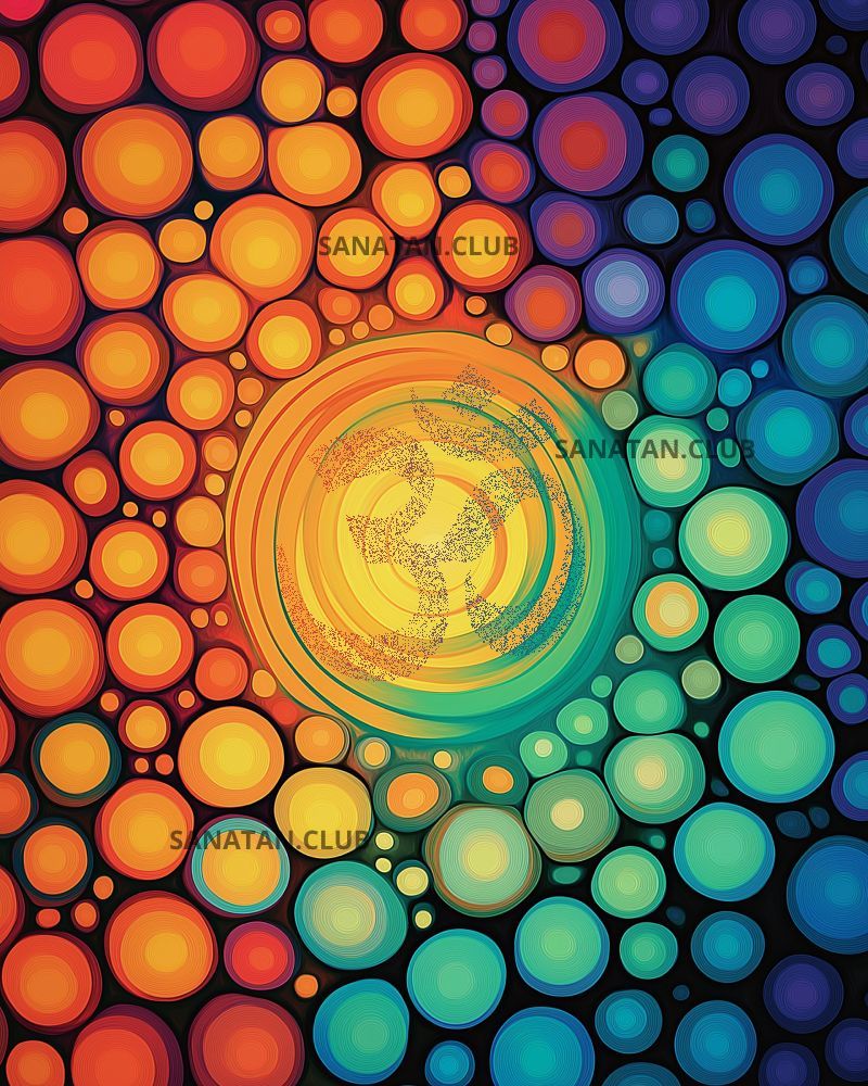 A beautiful, vibrant, colorful, representaion of Om or Aum symbol which is sacred for Hindus A beautiful, vibrant, colorful, representaion of Om or Aum symbol which is sacred for Hindus