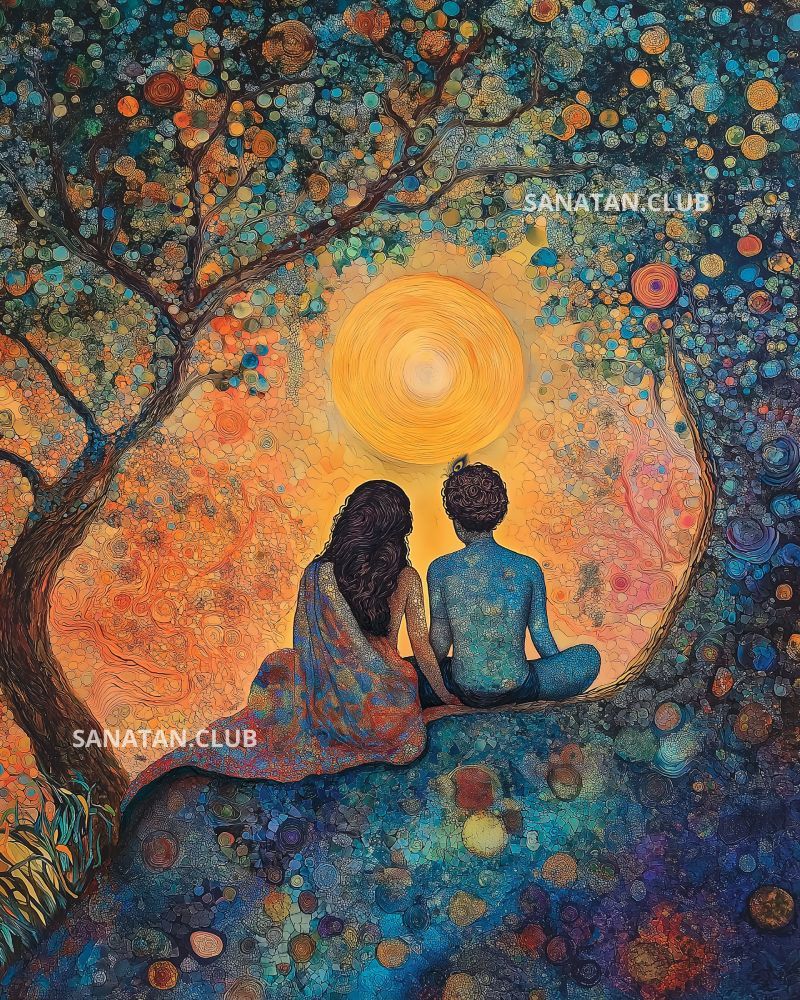 Radha and Krishna Painting in a peaceful, nature-filled setting, blending vibrant
colors and expressive brushstrokes to evoke a sense of tranquility and devotion in
high quality & definition. Radha and Krishna Painting in a peaceful, nature-filled setting, blending vibrant
colors and expressive brushstrokes to evoke a sense of tranquility and devotion in
high quality & definition.