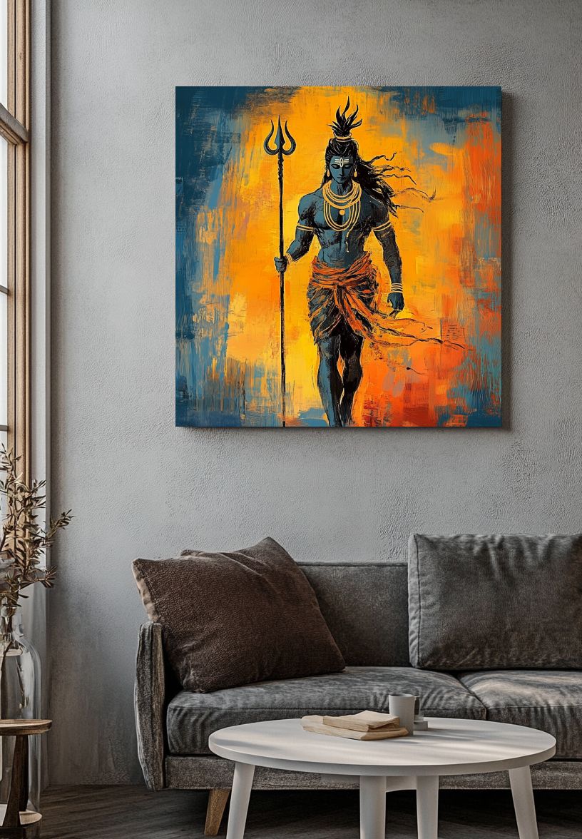Shiva Abstract Painting